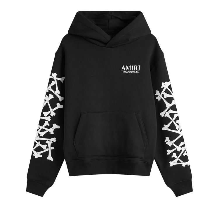 

Худи Amiri Bones Stacked Hoodie 'Black', черный