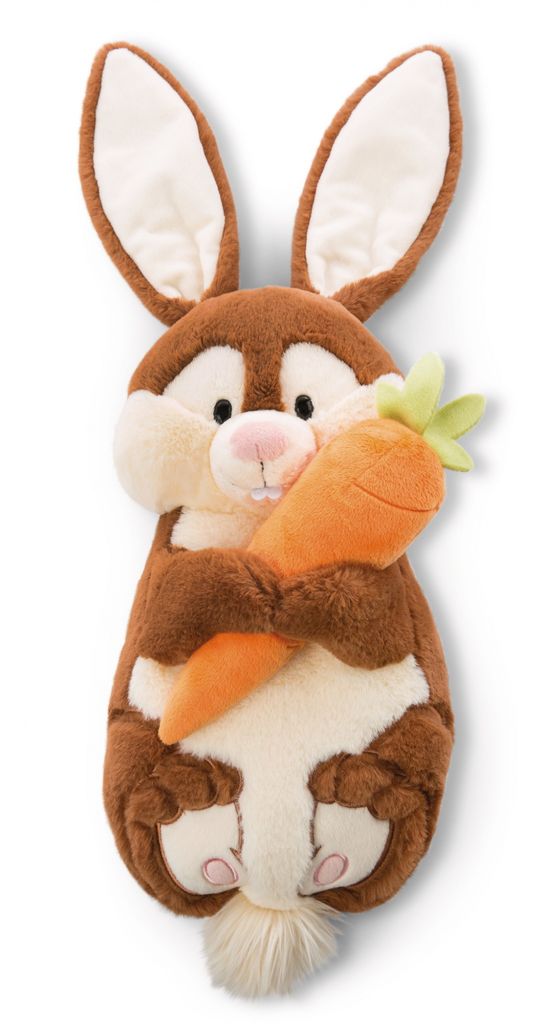 

Nici 47351 Подушка кролик Poline Bunny с морковкой фигурная 20x38см Forest Friends