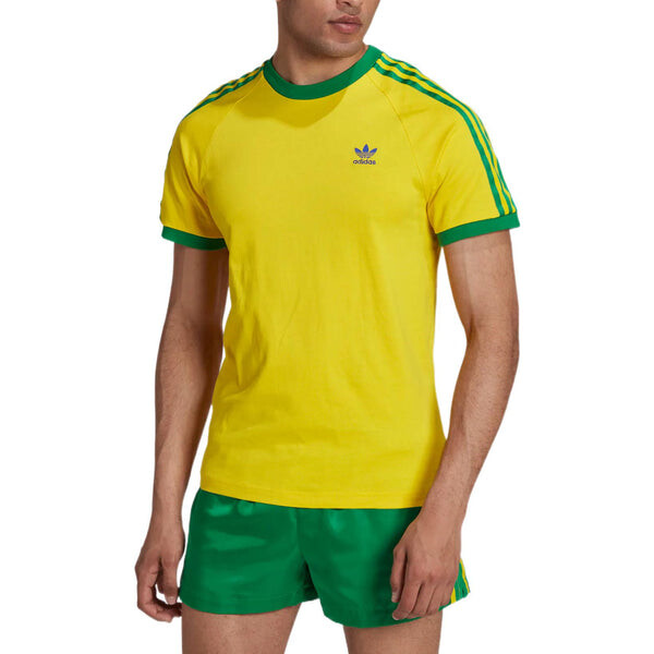 Футболка Jerseys originals с тремя полосками Adidas, желтый — фото 2