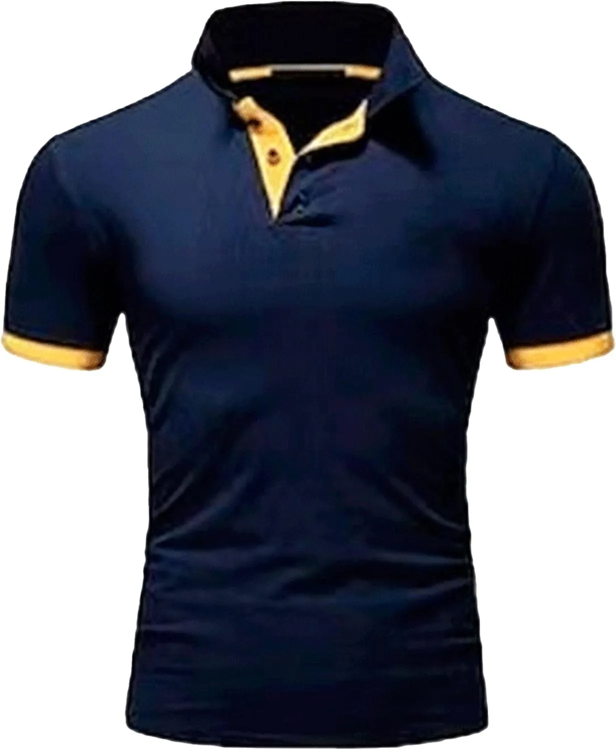 

Мужская поло Slim Fit с декоративной строчкой, летняя с коротким рукавом DGHM-JLMY