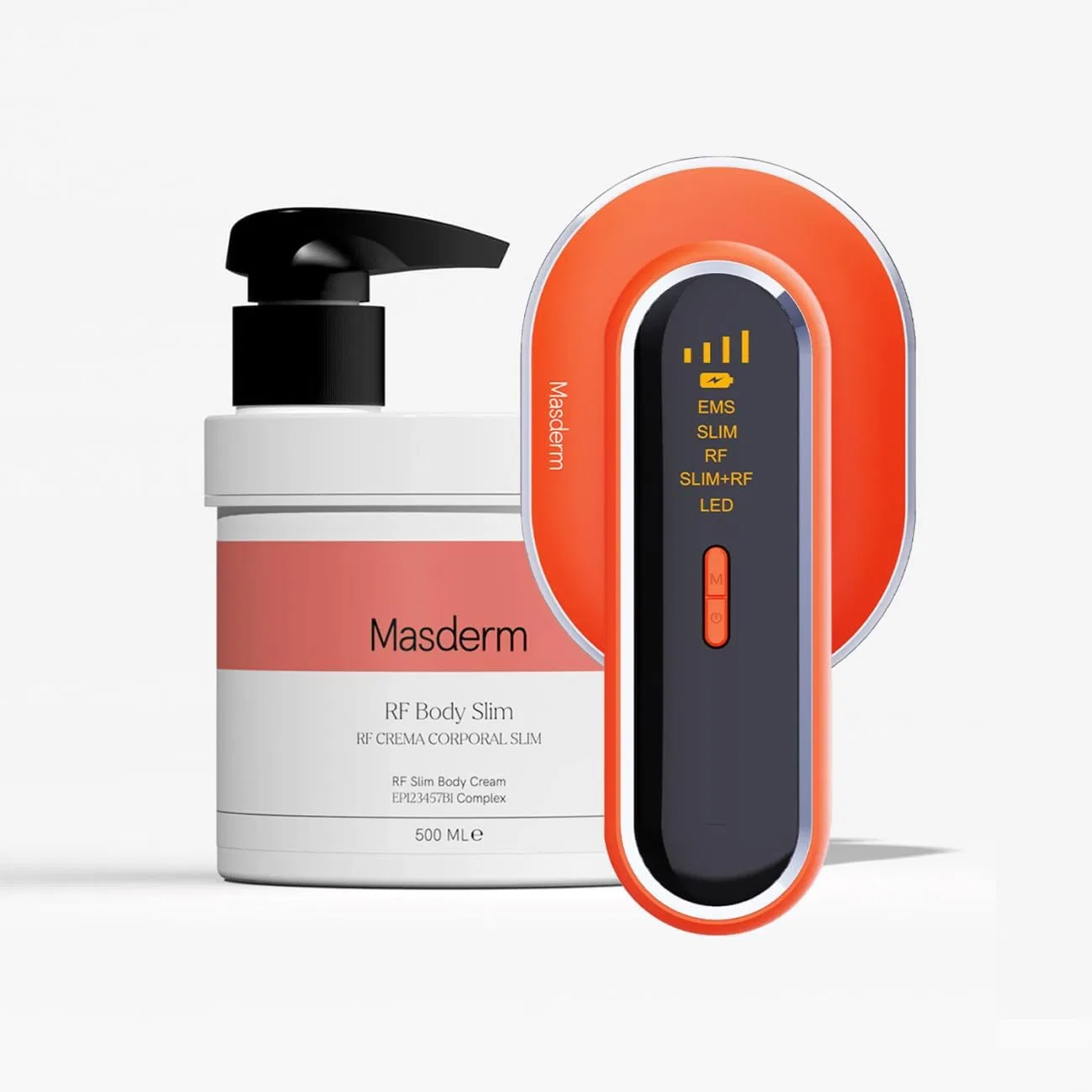 Набор MASDERM Cellulite Kit 2 в 1: радиочастотный прибор и антицеллюлитный крем 500 мл Masderm, Pack_Celulitis_Crema_Aparato_2024