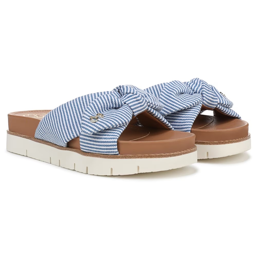 Слайд-сандалии Astrid от Sam And Libby, blue/white/stripe