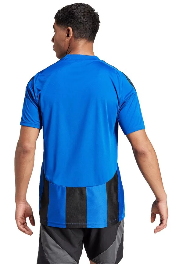Полосатая спортивная футболка футбольной команды Adidas Performance, Blauschwarz — фото 2
