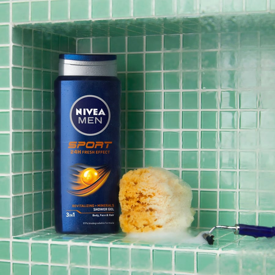 NIVEA MEN 3в1 гель для душа для мытья мужчин - Набор тело + волосы 500мл x4 — фото 3