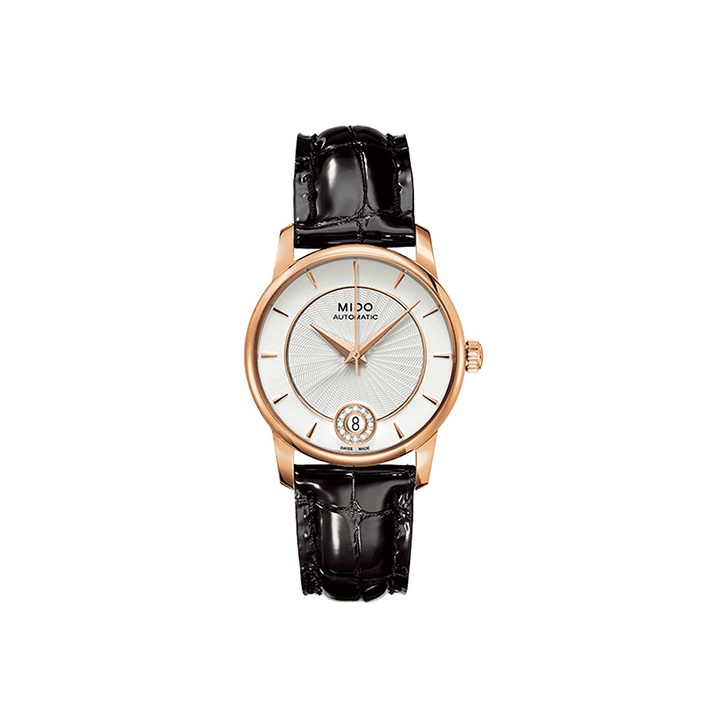 

MIDO Часы Women's Baroncelli Watch, Silver Dial Black Strap