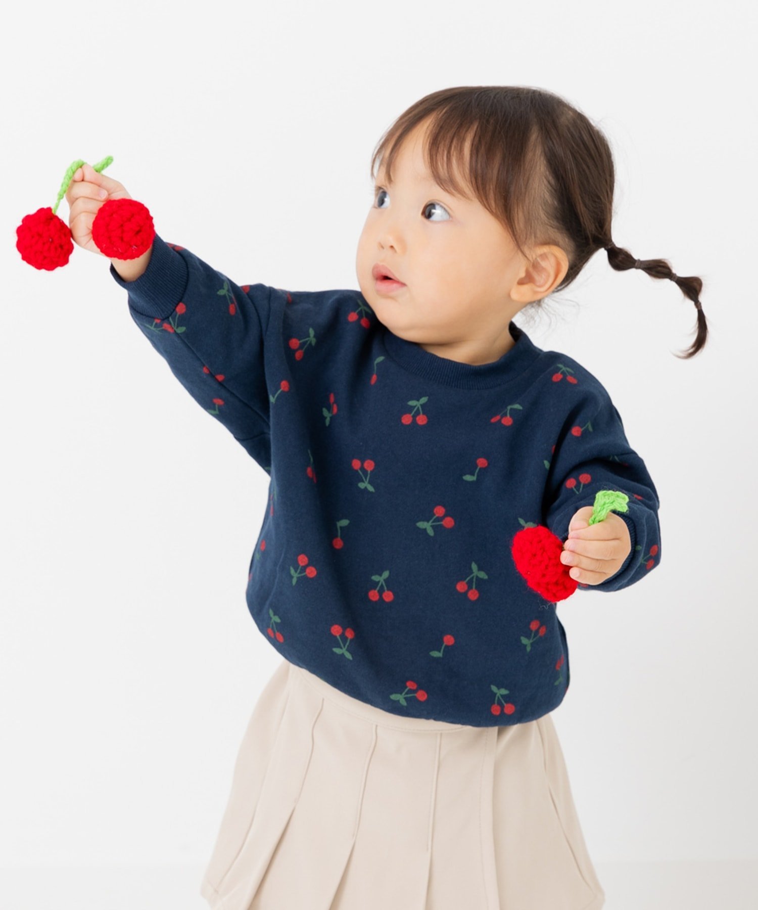 Флисовая толстовка из 100% хлопка с принтом по всей поверхности. Chil2, F Cherry/Navy