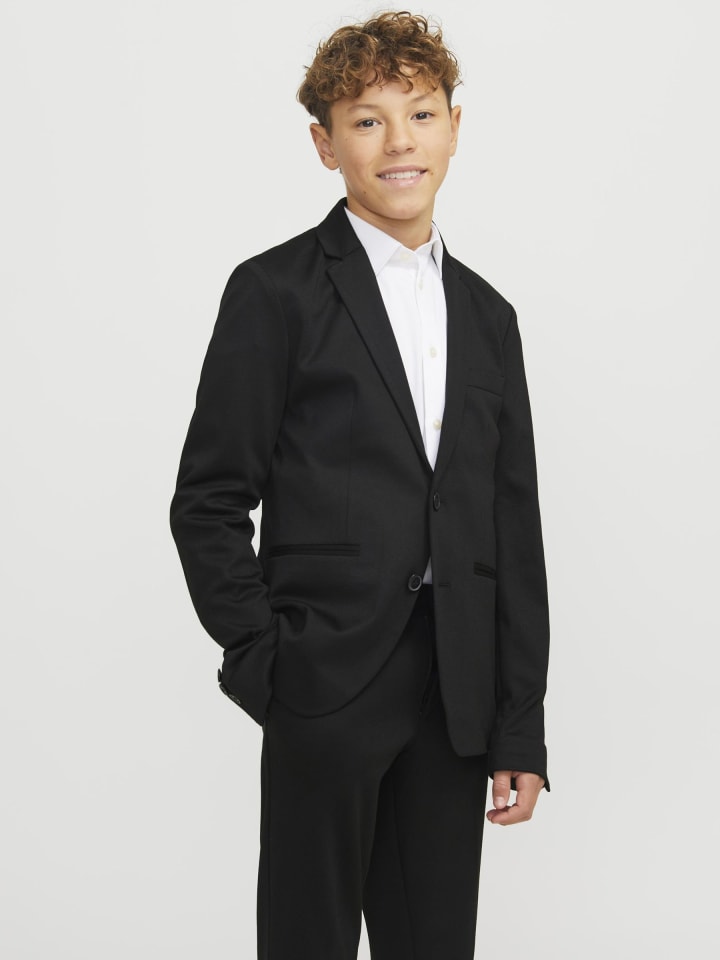JACK & JONES Junior Однобортный пиджак черного цвета — фото 2