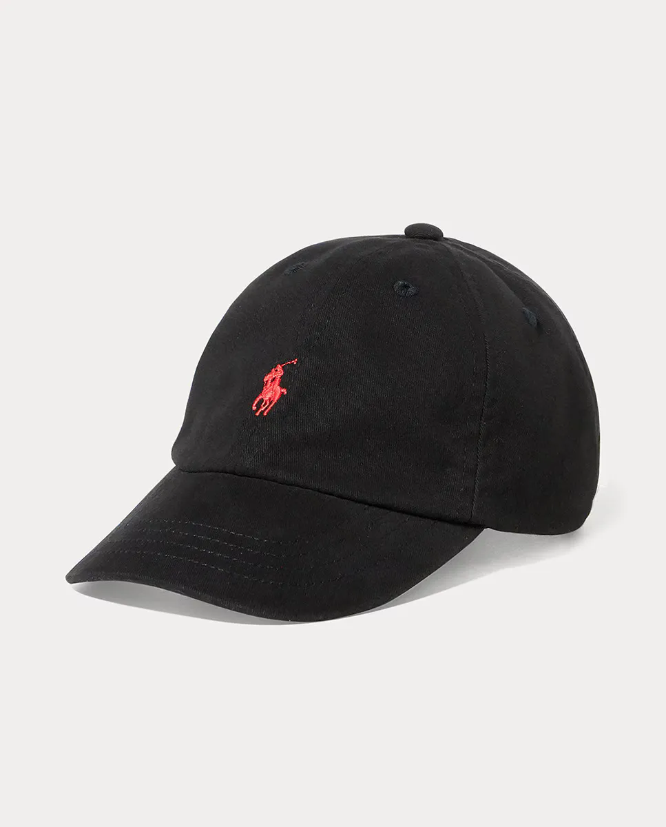 

Хлопковая шапочка унисекс с вышитой лошадкой Polo Ralph Lauren, чёрный