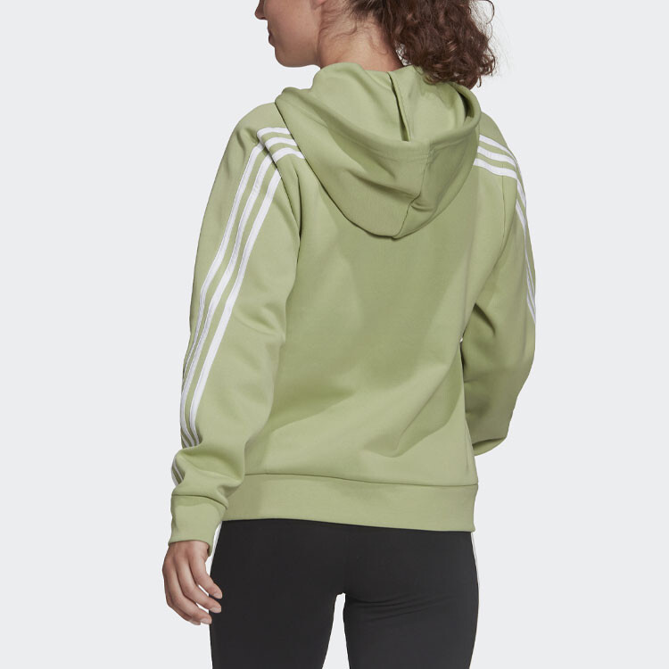 Спортивная куртка с капюшоном W Fi 3S Fz Reg зеленая Adidas — фото 3