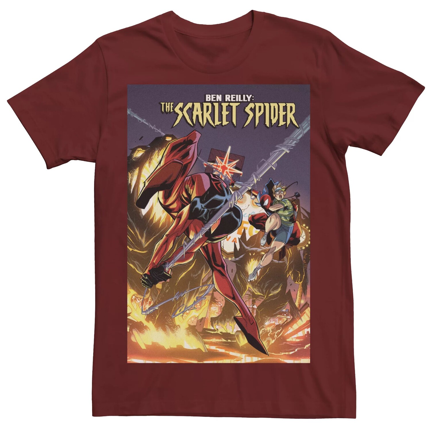 

Мужская футболка с рисунком Marvel Scarlet Spider Licensed Character