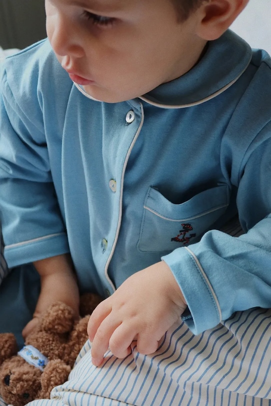 

Детская хлопковая пижама PIO SET GOTS Konges Sløjd, синий