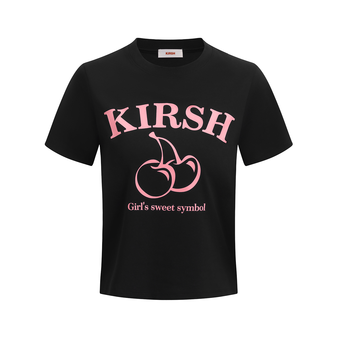 

Футболка женская KIRSH, черный/розовый