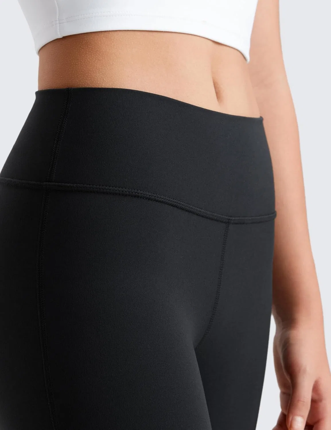 CRZ YOGA Girls Butterluxe High Waist Athletic Biker Shorts - Dance Yoga Casual Kids Teen Summer, черный — фото 4
