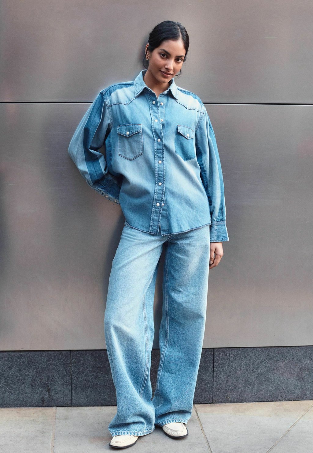 

Расклешенные джинсы TALL FIT WIDE Next, синий