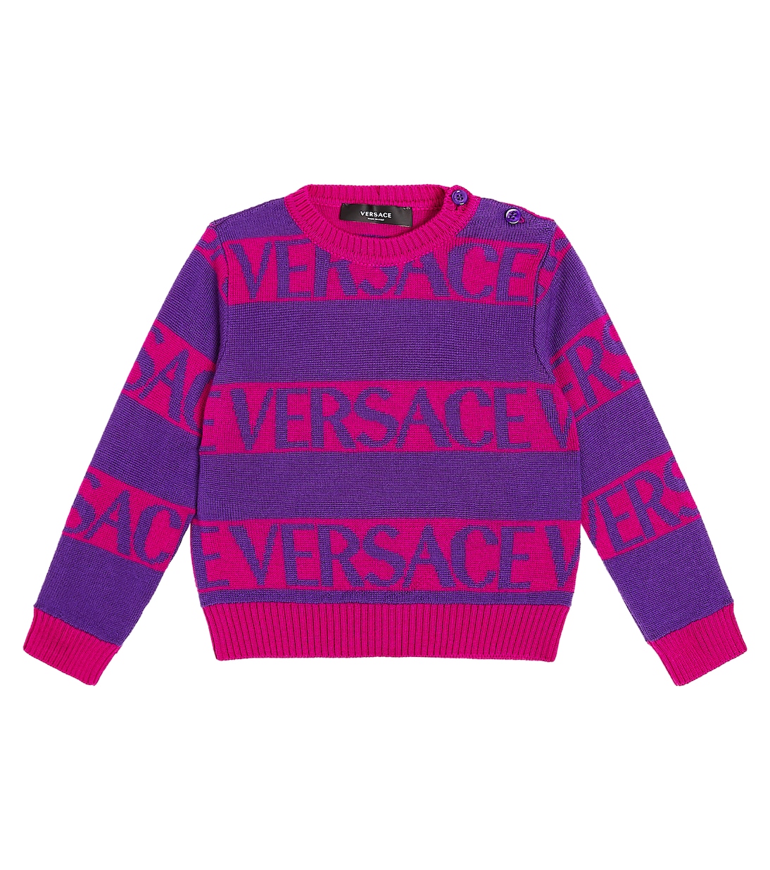 

Шерстяной свитер Versace Allover Versace Kids, Viola+Fuxia