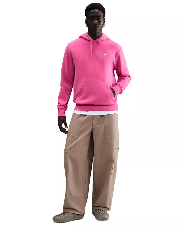 

Клубная мужская толстовка с логотипом из флиса Nike, розовый