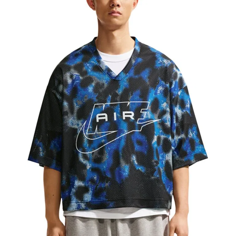Футболка Air T Shirts Men's Blue/Black V Neck Moderate Nike
