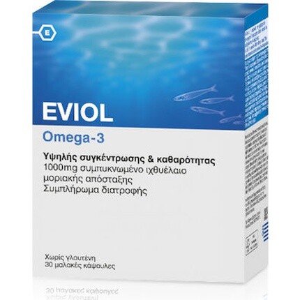 

Омега-3 1000 мг, 30 мягких желатиновых капсул Eviol