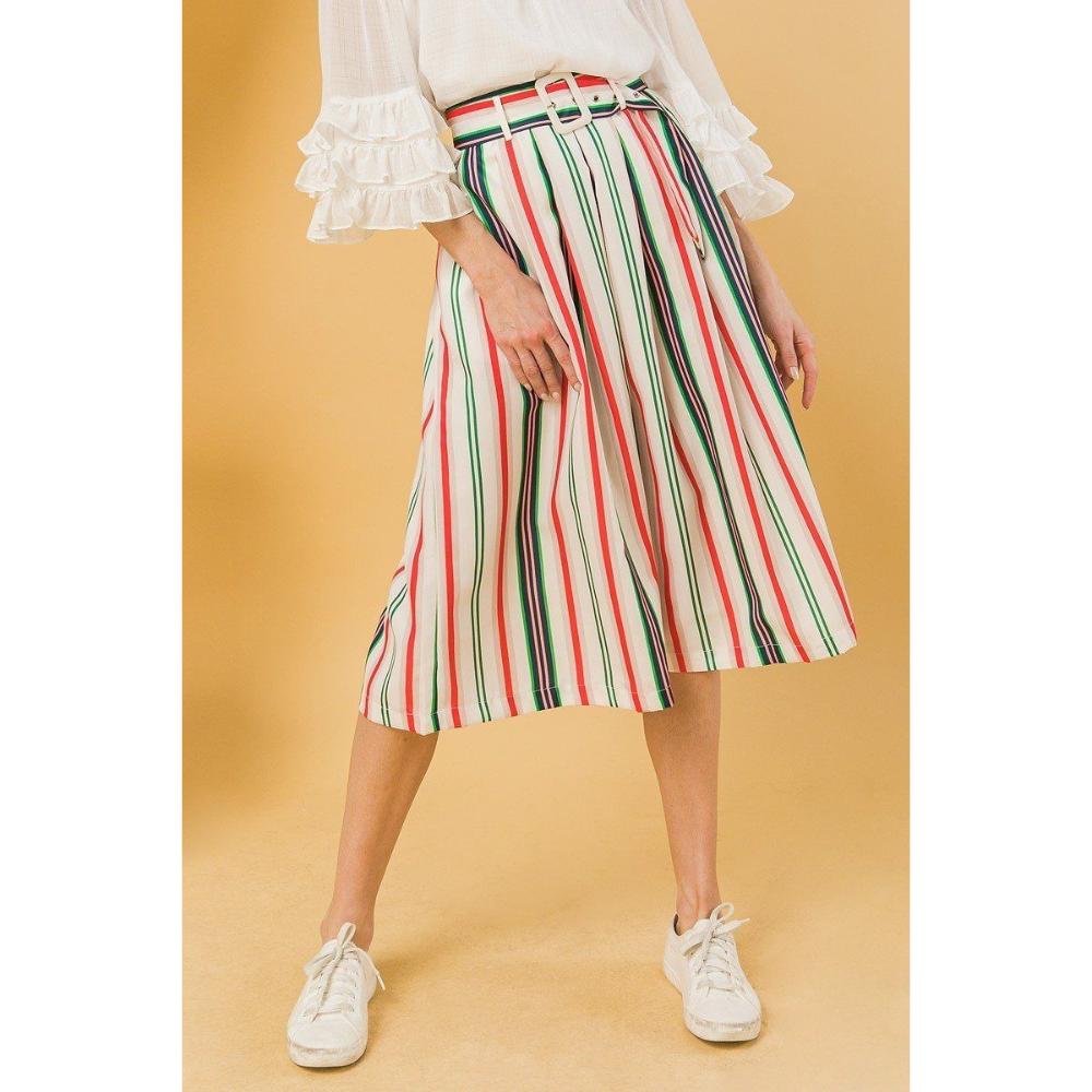 

Тканая юбка миди FASHNZFAB, слоновая кость