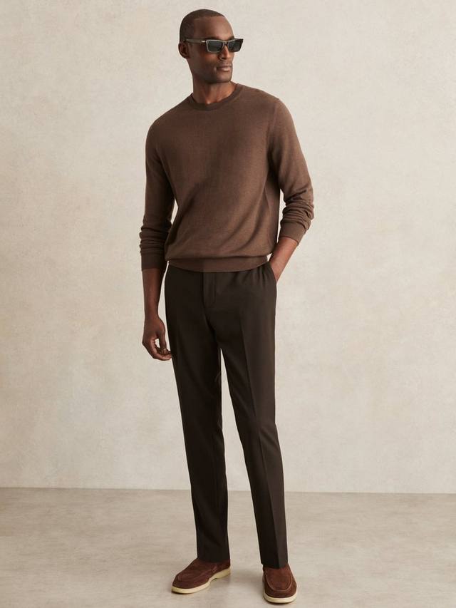 

Брюки с завязками облегающего кроя Reiss, Brown