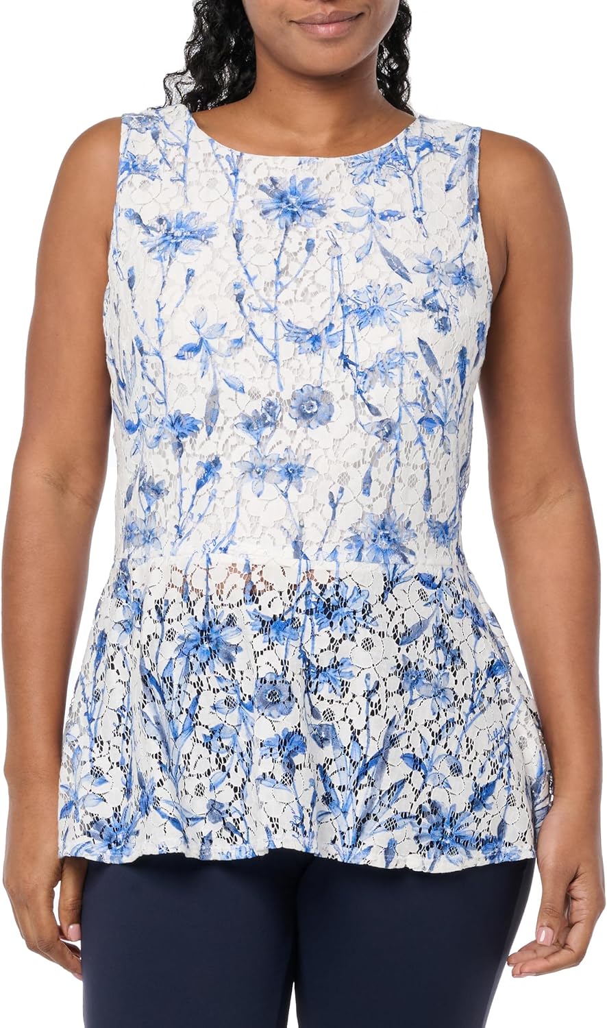 

Женская кружевная рубашка без рукавов Tommy Hilfiger, Indigo/Ivory