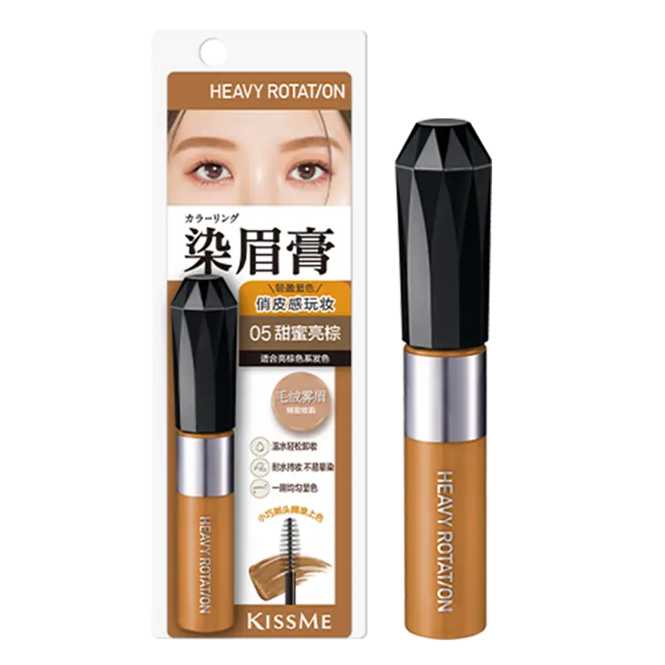 

Матирующий гель для бровей с мягкой текстурой и равномерным цветом, легкий натуральный теплый оттенок, легко смывается водой KISSME