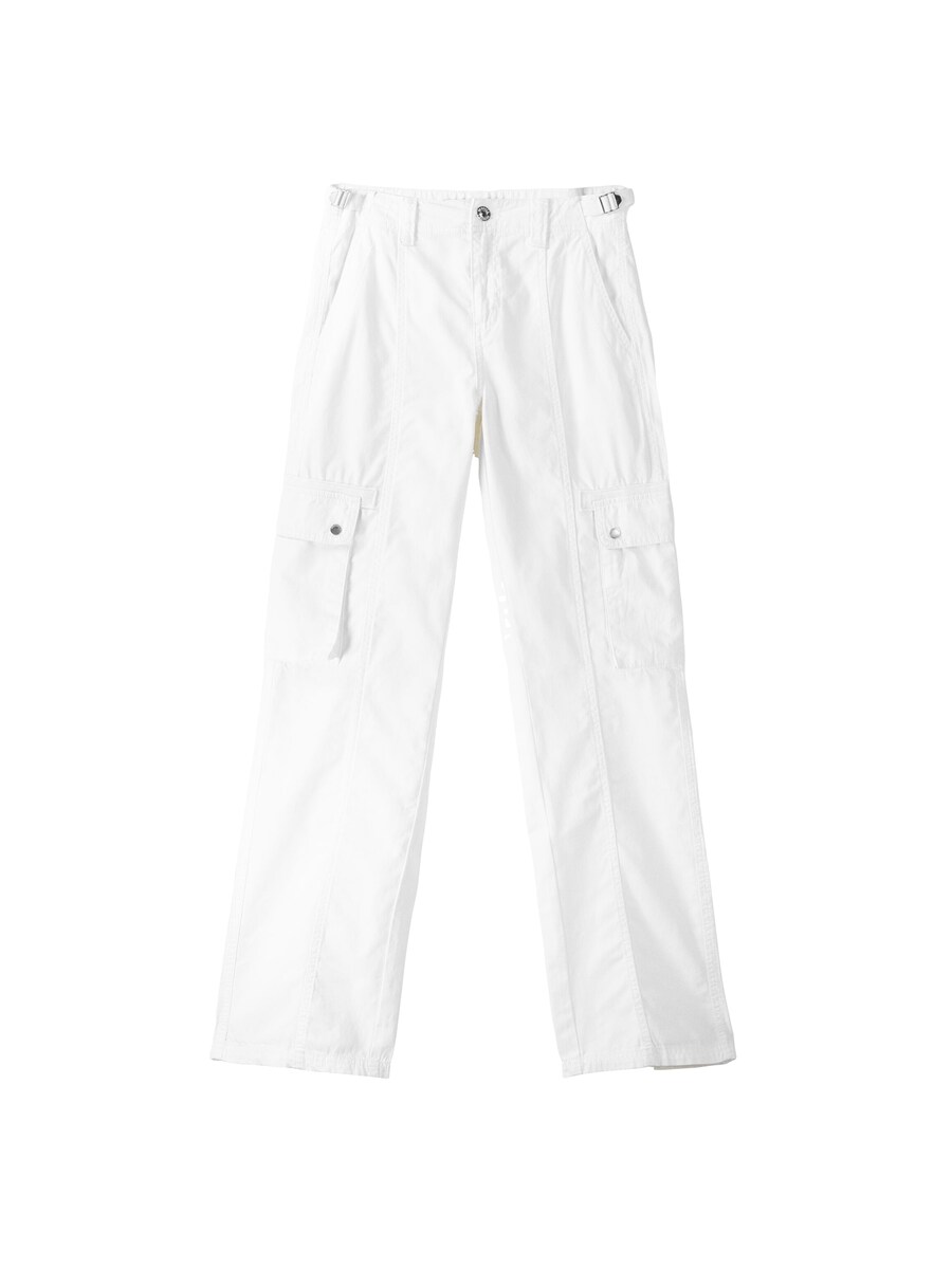 

Брюки-карго свободного кроя Bershka, белый