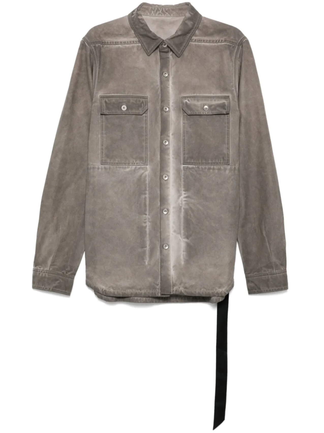 

Верхняя рубашка из органического хлопка Rick Owens DRKSHDW, серый