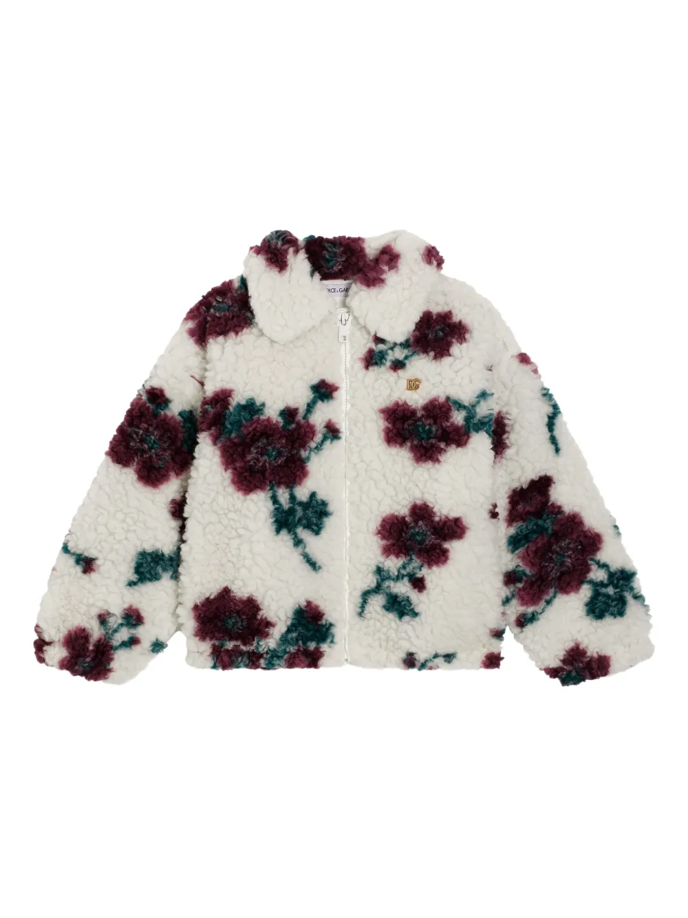 

Куртка с цветочным принтом Dolce & Gabbana Kids, белый