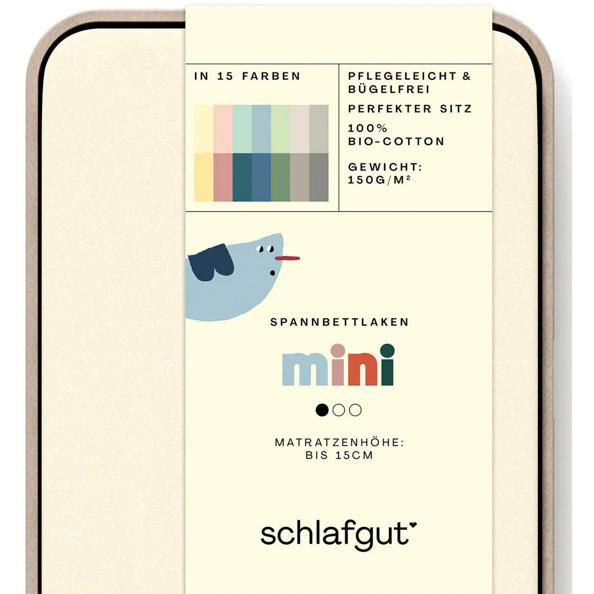 

Простыня Schlafgut «Casual Mini», для детей, СДЕЛАНО В ЗЕЛЕНОМ цвете от OEKO-TEX, цвет Yellow Light