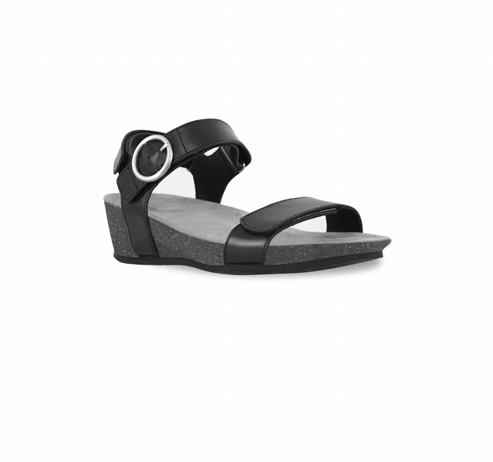 Women's Sintra Sandal In Black Calf Leather Munro — фото 2