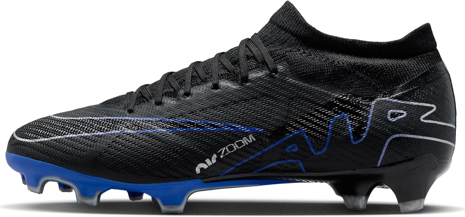 Футбольные бутсы NIKE Vapor 15 Pro для мужчин, черный хром/гипер-синий, размер 10 US — фото 2