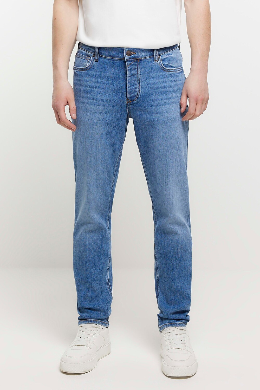 

Джинсы узкого кроя River Island, синий