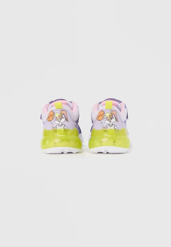 Кроссовки Geox Light up warner bros looney tunes activart illuminus trainers, фиолетовый/кислотно-зеленый — фото 3