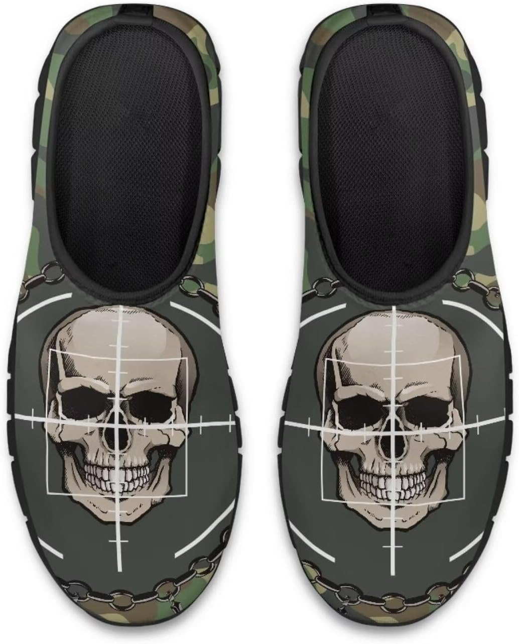 

Мужские повседневные прогулочные туфли без шнурков, с плоской подошвой, нескользящие, удобные, легкие, низкие спортивные кроссовки для улицы Qoiuvncy, Sniper Skull