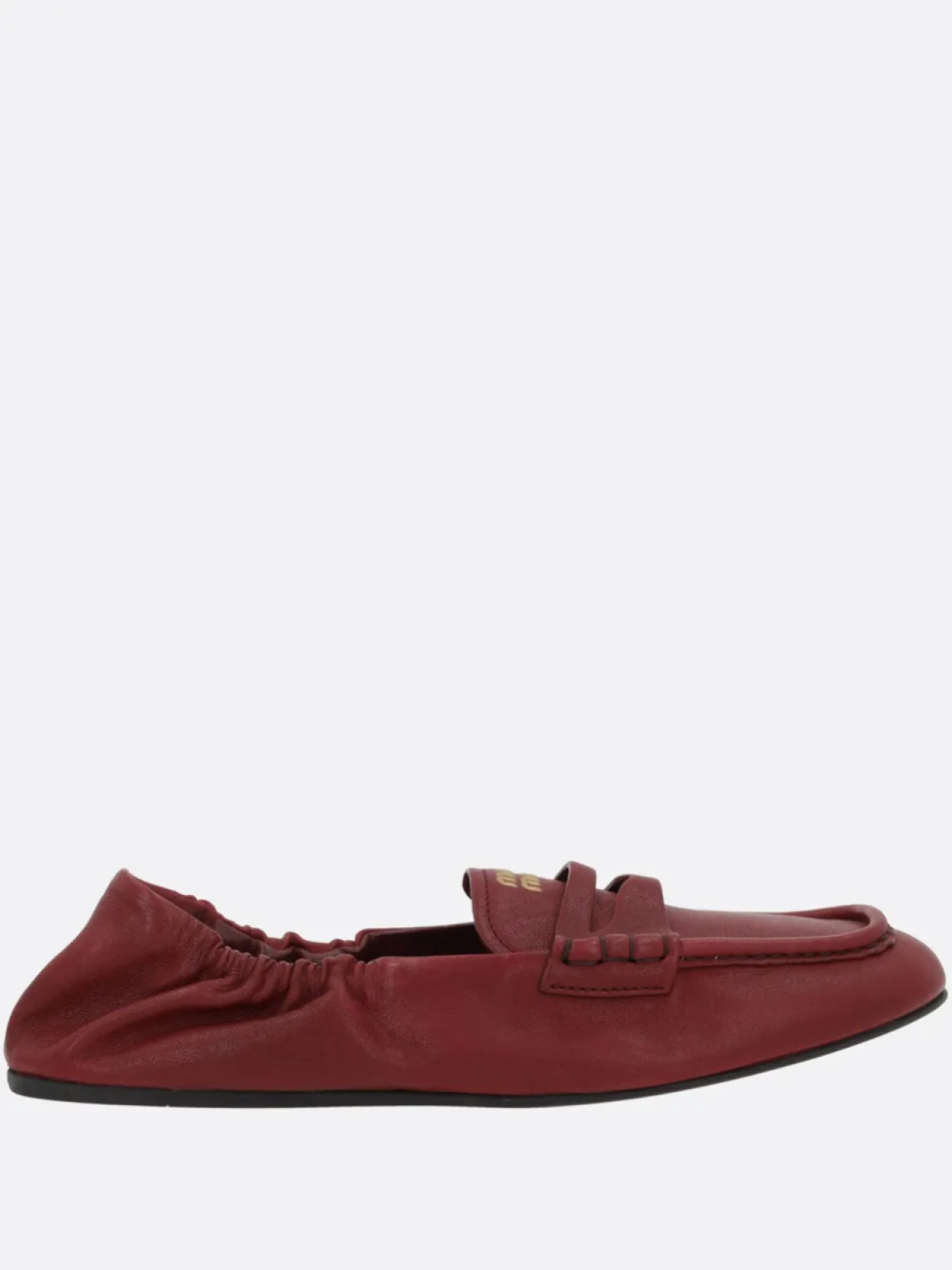 Кожаные мокасины Miu Miu, красный