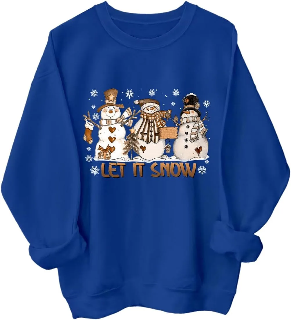 

Толстовка Let It Snow с принтом снеговика