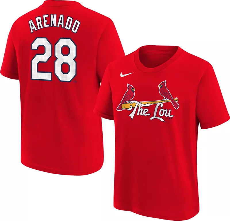 

Футболка Nike Youth St. Louis Cardinals 2024 City Connect Nolan Arenado № 28