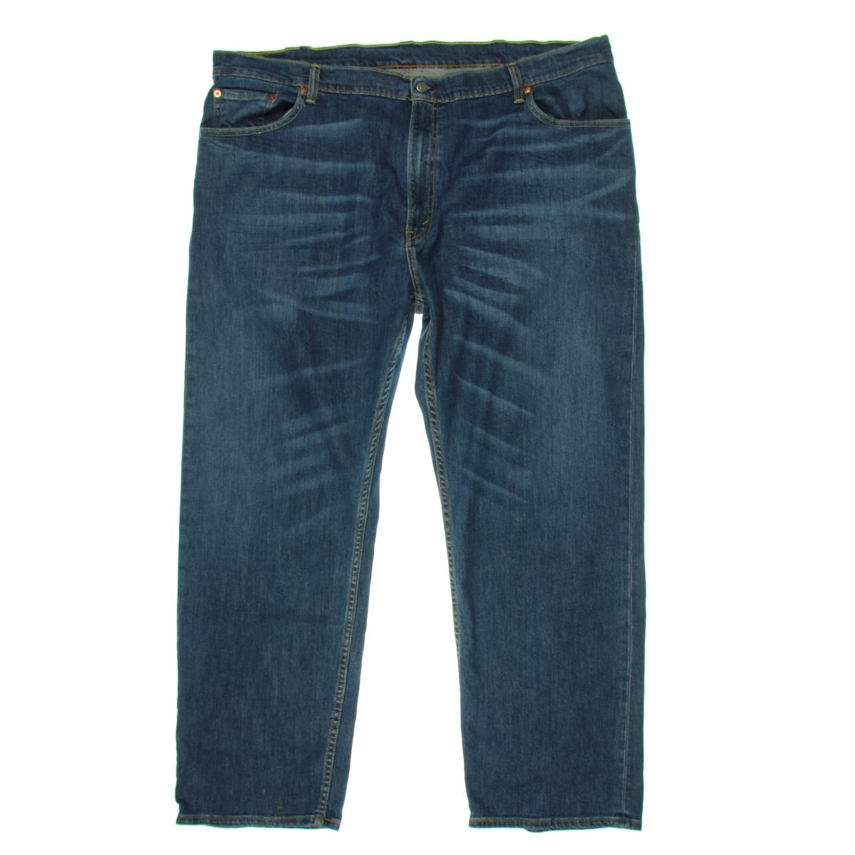 

559 Мужские однотонные хлопковые джинсы прямого кроя Levi Strauss & Co., синий