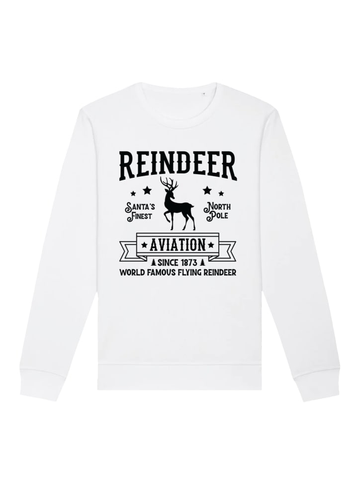 

Толстовка F4NT4STIC Sweatshirt Weihnachten Reindeer Aviation Retro Sign, белый