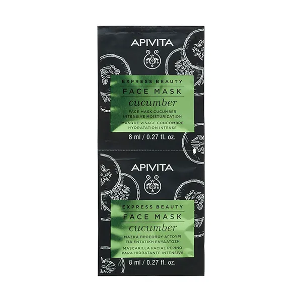 

Освежающая маска для лица Express Beauty Mascarilla Pepino Apivita, 8 ml