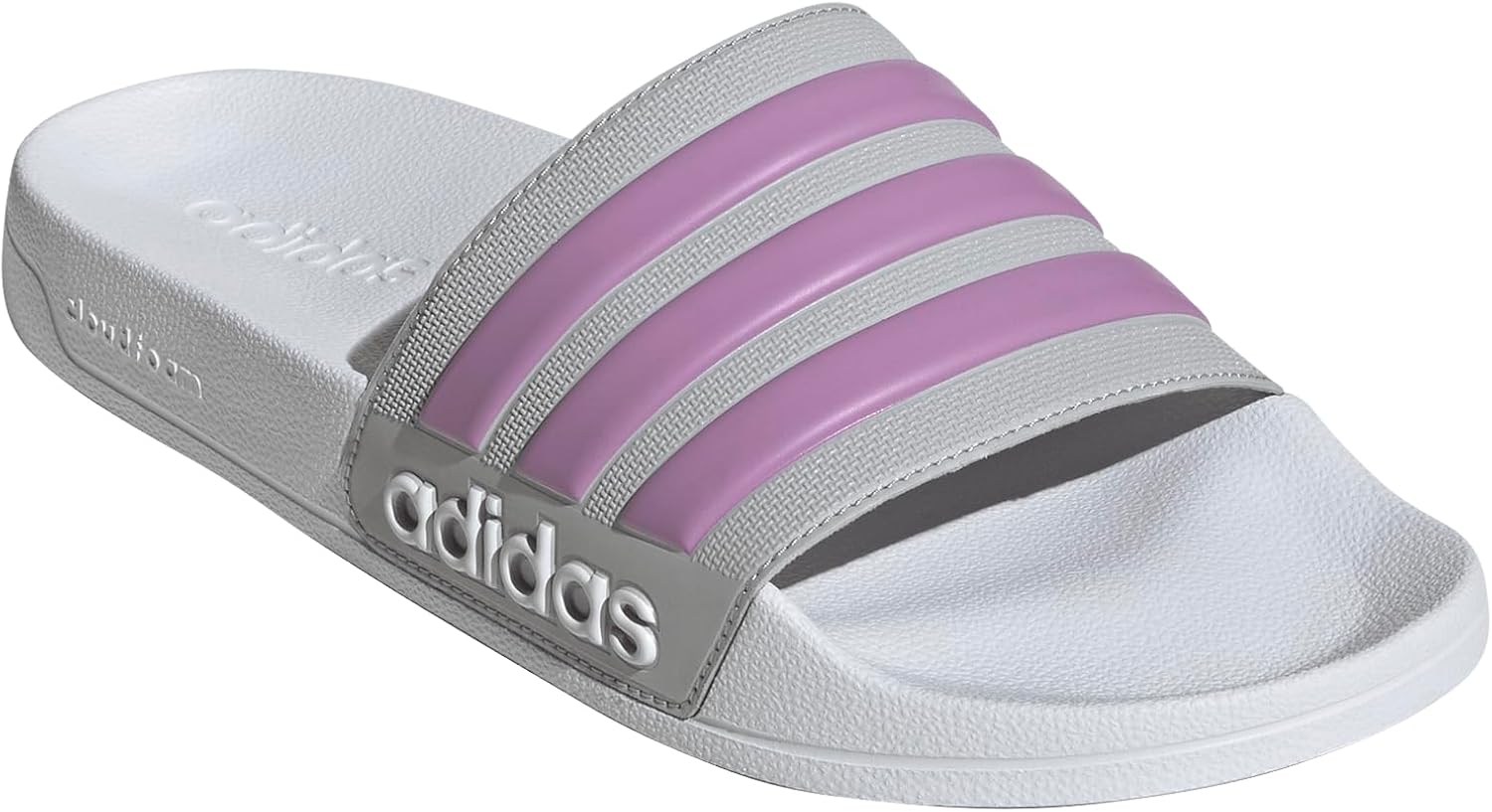 Сланцы для душа adidas Adilette для взрослых унисекс, фиолетовый/серый — фото 2
