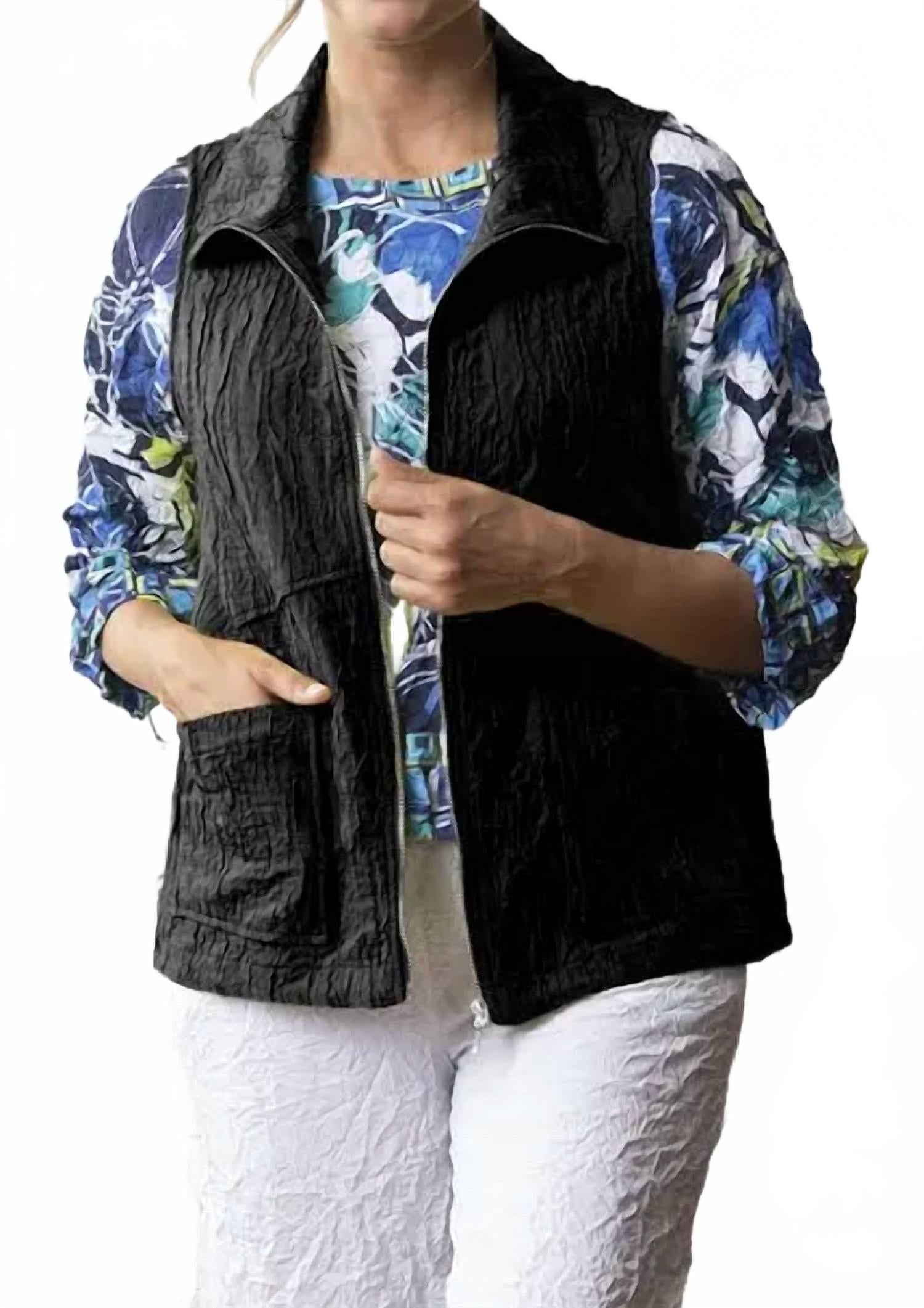 

Жилет Plisse Voyager черного цвета Olivia By Habitat, черный