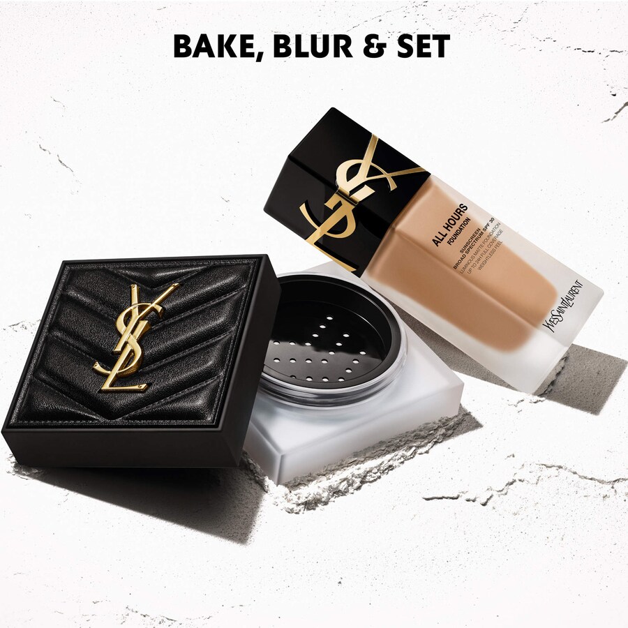 Рассыпчатая фиксирующая пудра YSL All Hours Hyper Blur Yves Saint Laurent, 0.35 oz/10 g, 03 Medium Deep — фото 4