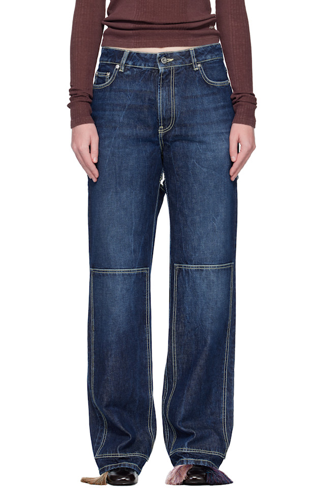 

Jean Paul Gaultier Синие джинсы с вырезом