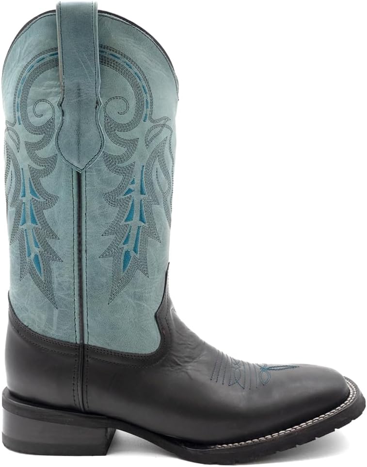 

Мужские повседневные ботинки Ferrini Italia Maverick с квадратным носком и вышивкой, средней высоты голенища - черные, синие