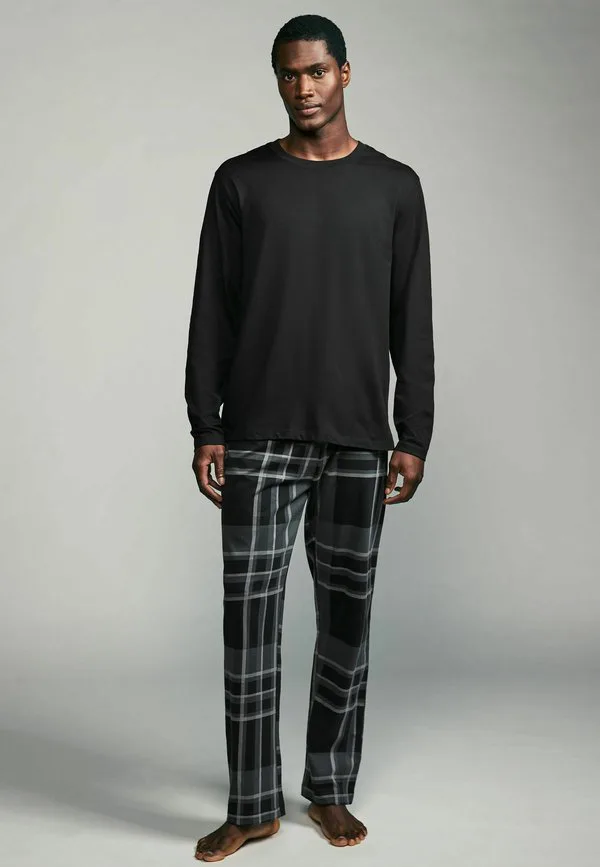 Пижама с длинными рукавами Next, Black Grey Check