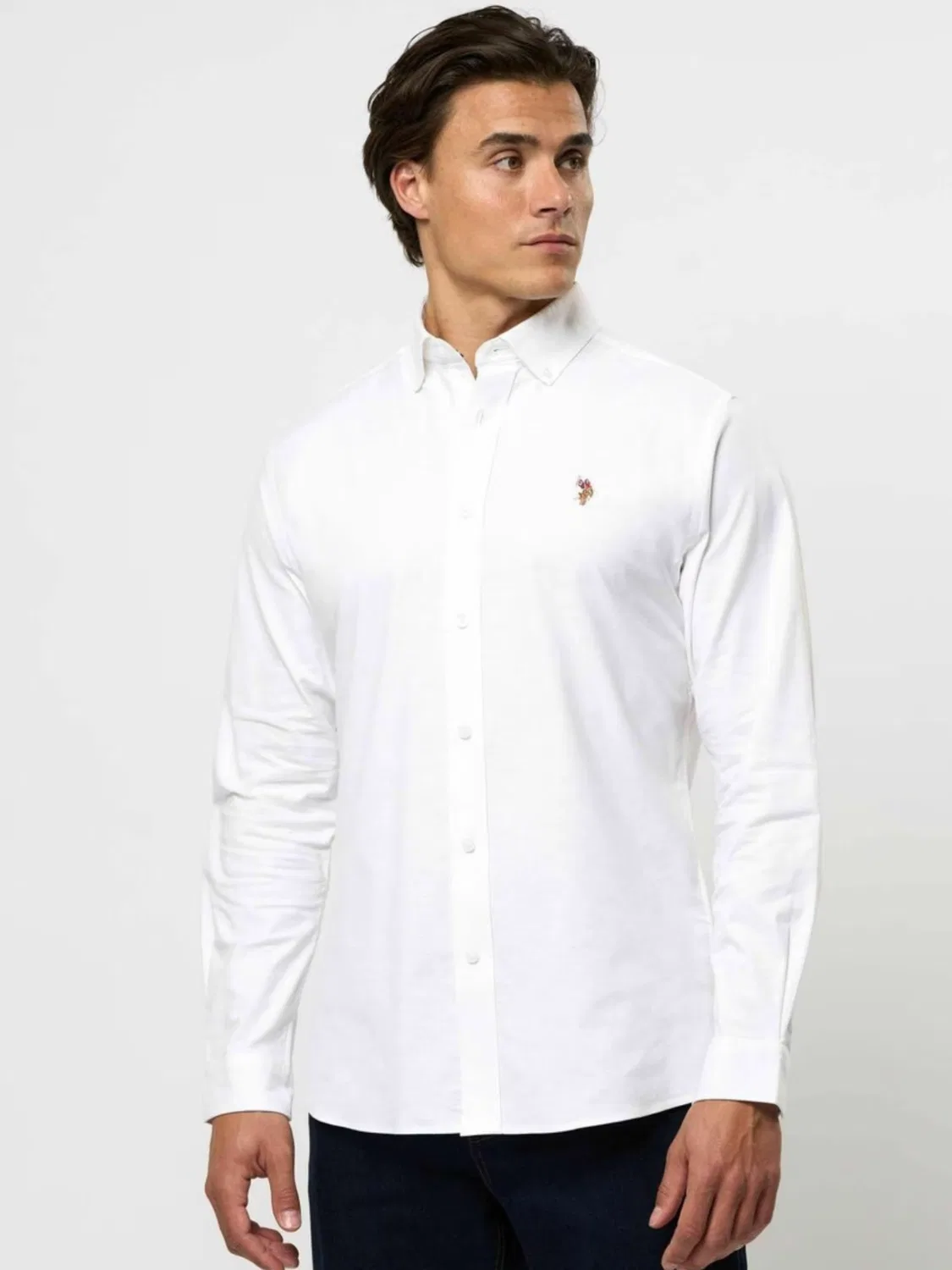 Рубашка на пуговицах стандартного кроя 'Esmar' U.S. Polo Assn., White — фото 3