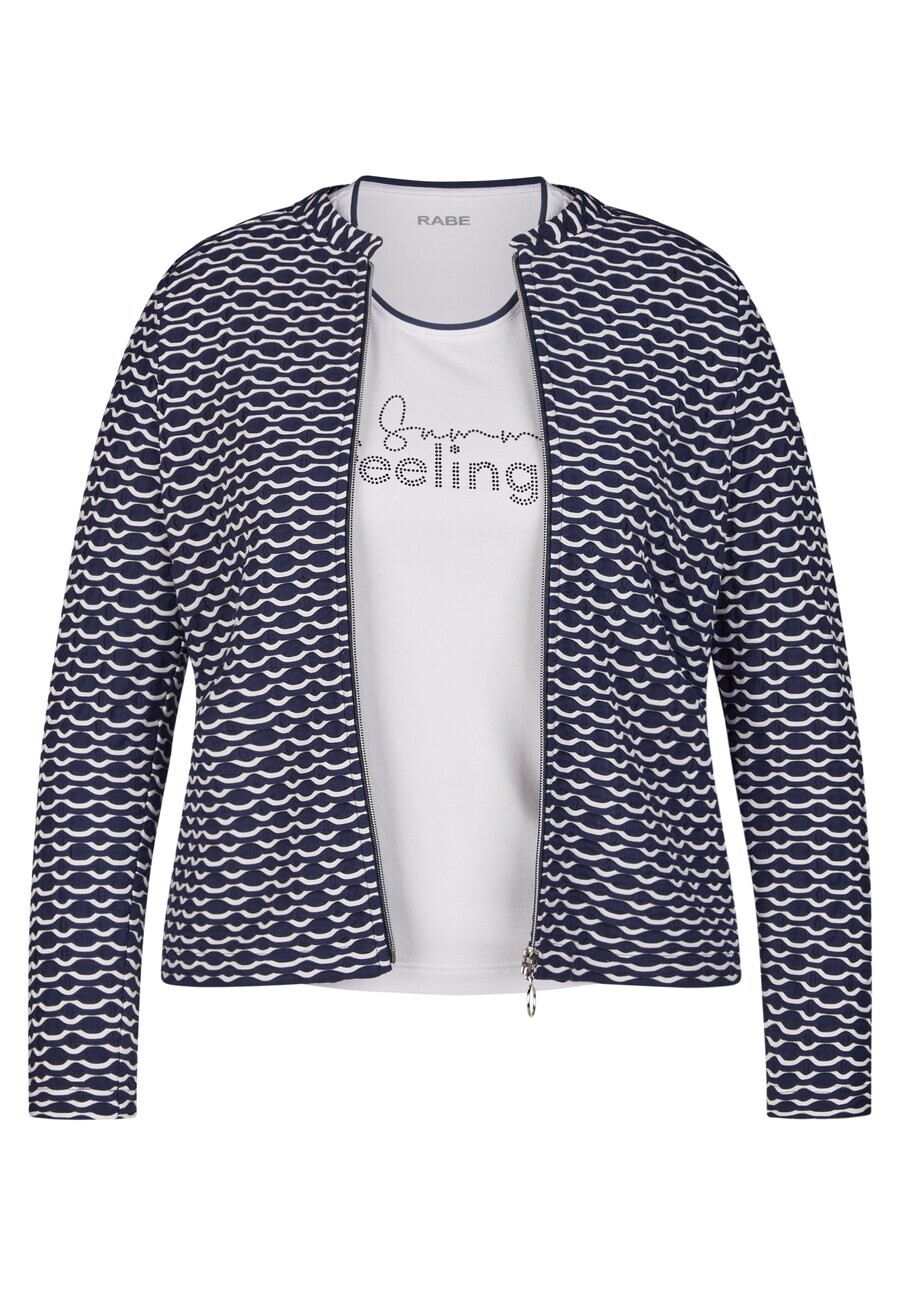 

Вязаный кардиган Rabe Knit Cardigan, темно-синий