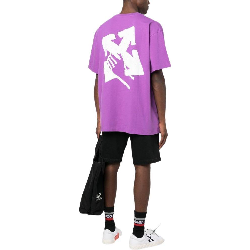 Футболка мужская Off-White, фиолетовый — фото 4